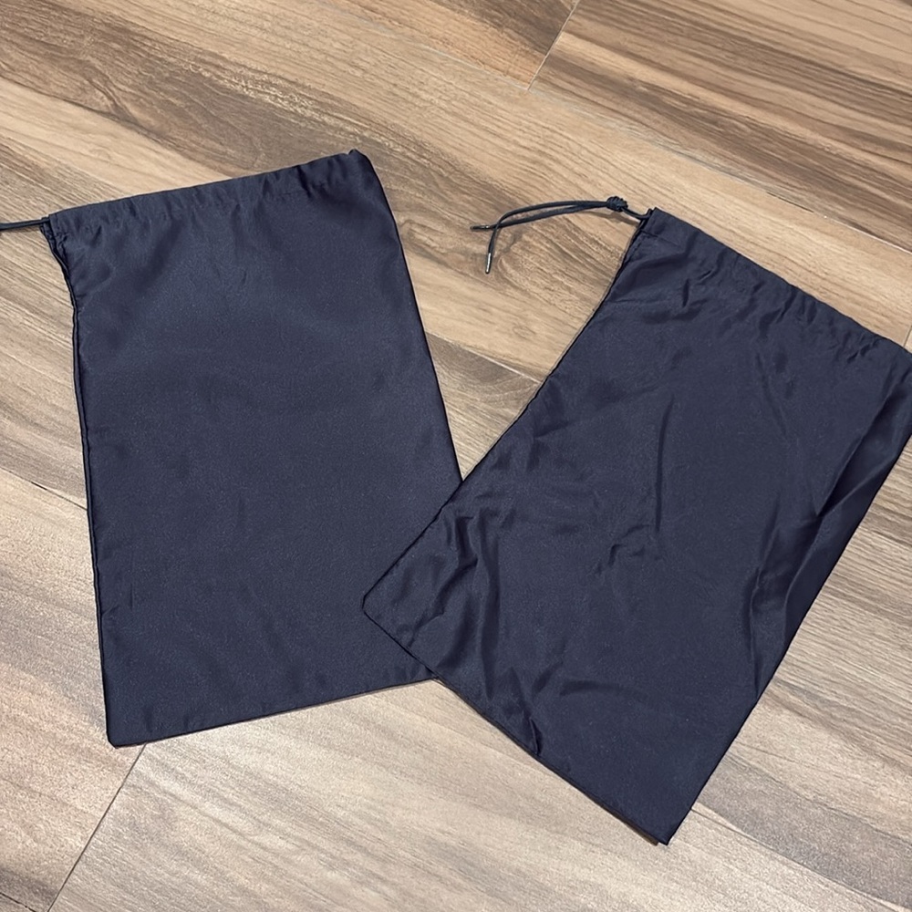 Authentic Prada Navy Set Of 2 Drawstring Satin Du… - image 4